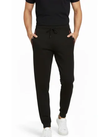 Pantaloni de trening cu doua buzunare laterale cu fermoar