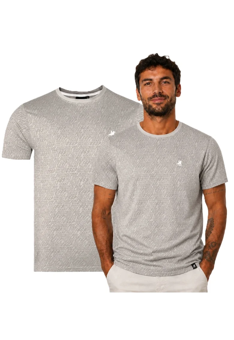 Tricou regular fit cu model logo