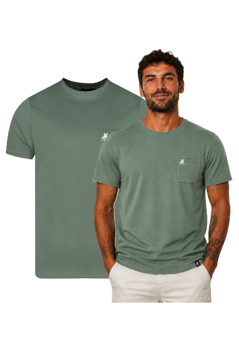 Tricou din bumbac cu buzunar la piept