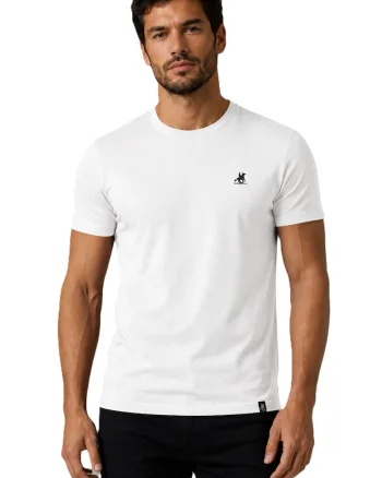 Tricou uni din bumbac cu logo