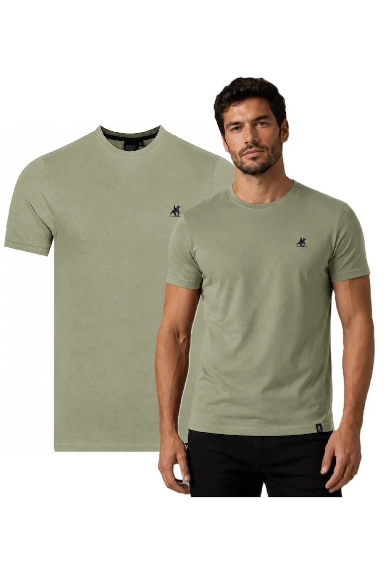 Tricou cu decolteu la baza gatului din bumbac