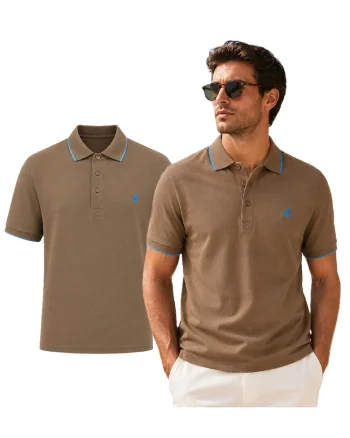 Tricou din bumbac cu detalii contrastante