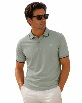 Tricou din amestec din bumbac cu guler tip polo