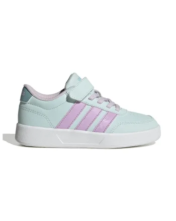 Pantofi sport Breaknet Sleek de piele ecologica cu velcro, Lila/Verde menta