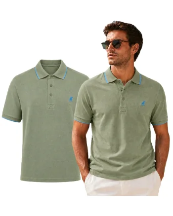Tricou polo cu detalii logo
