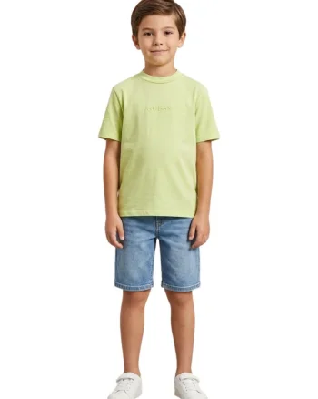 Tricou din bumbac cu logo pe piept,