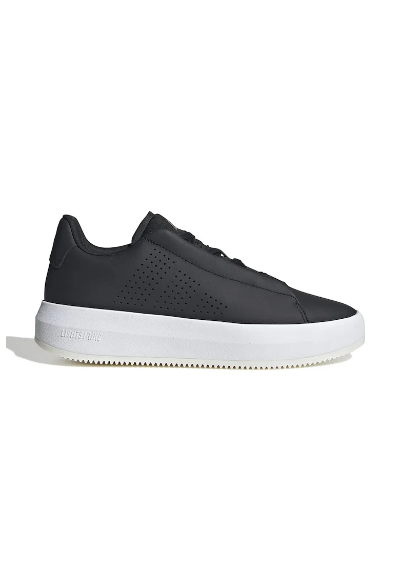Pantofi sport din piele ecologica cu logo, Negru