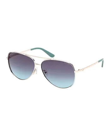 Ochelari de soare dama  aviator, lentile degrade, aurii,
