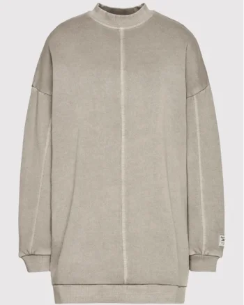 Rochie din amestec de bumbac cu maneca lunga