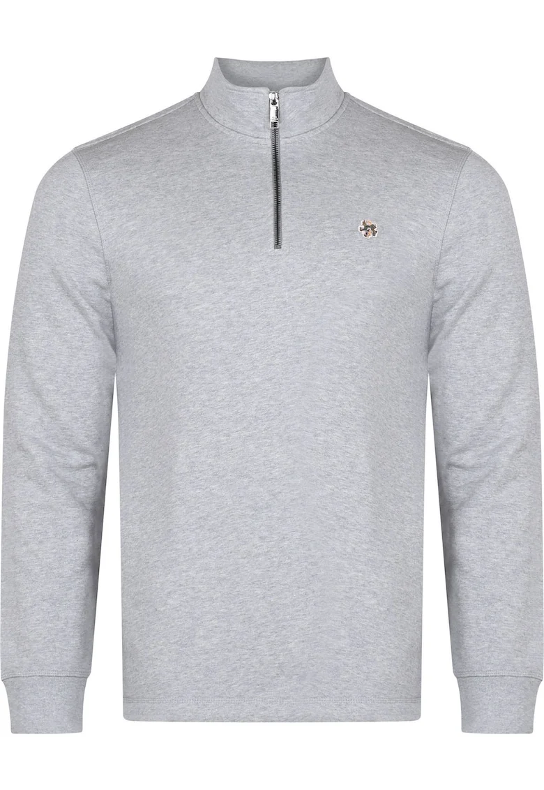 Bluza de trening cu fermoar la guler