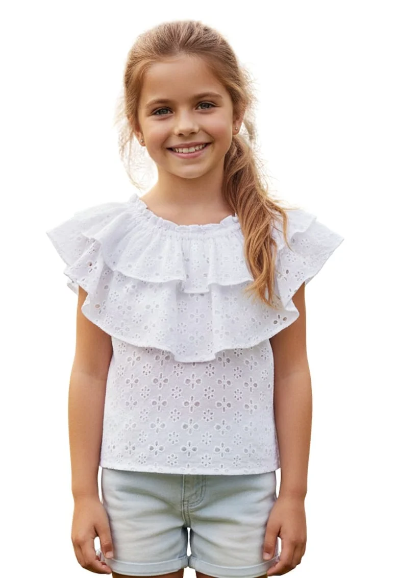 Bluza cu broderie Sangallo