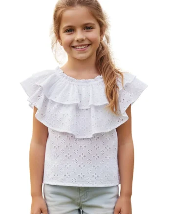 Bluza cu broderie Sangallo