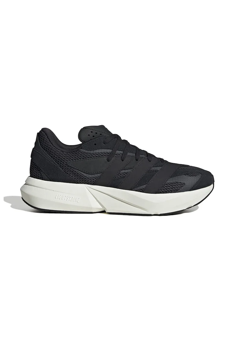 Pantofi sport Lightblaze cu insertii de piele intoarsa, Gri/Negru stins