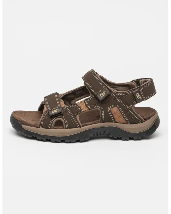 Sandale cu velcro Giles Oxford, Maro inchis