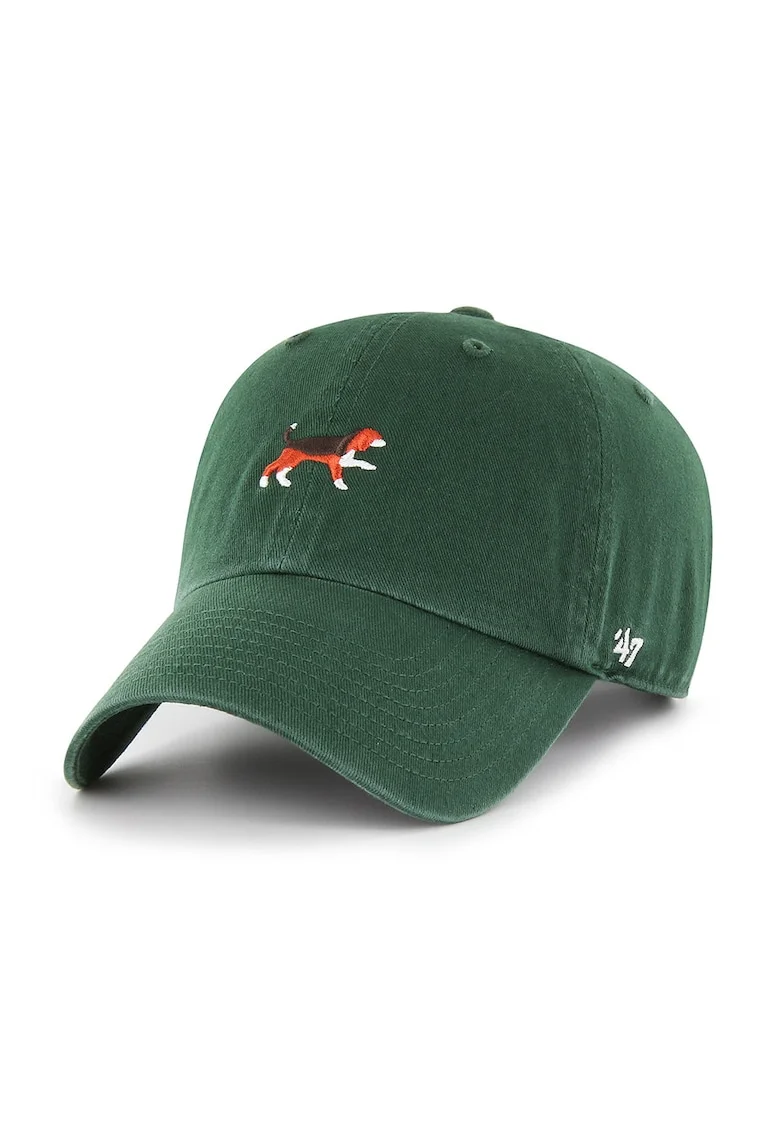 ’47, Sapca baseball de bumbac cu detaliu brodat, Verde padure