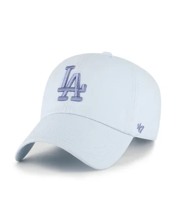 ’47, Sapca baseball de bumbac cu logo brodat, Albastru pastel