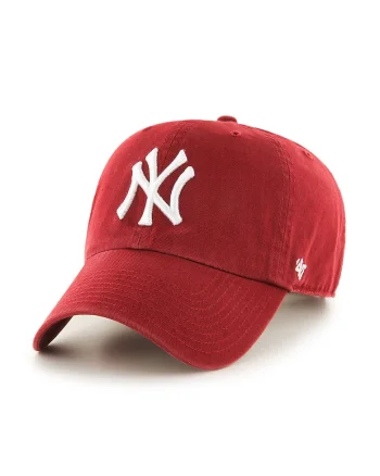 ’47, Sapca cu logo brodat New Yor Yankees, Alb/Rosu inchis