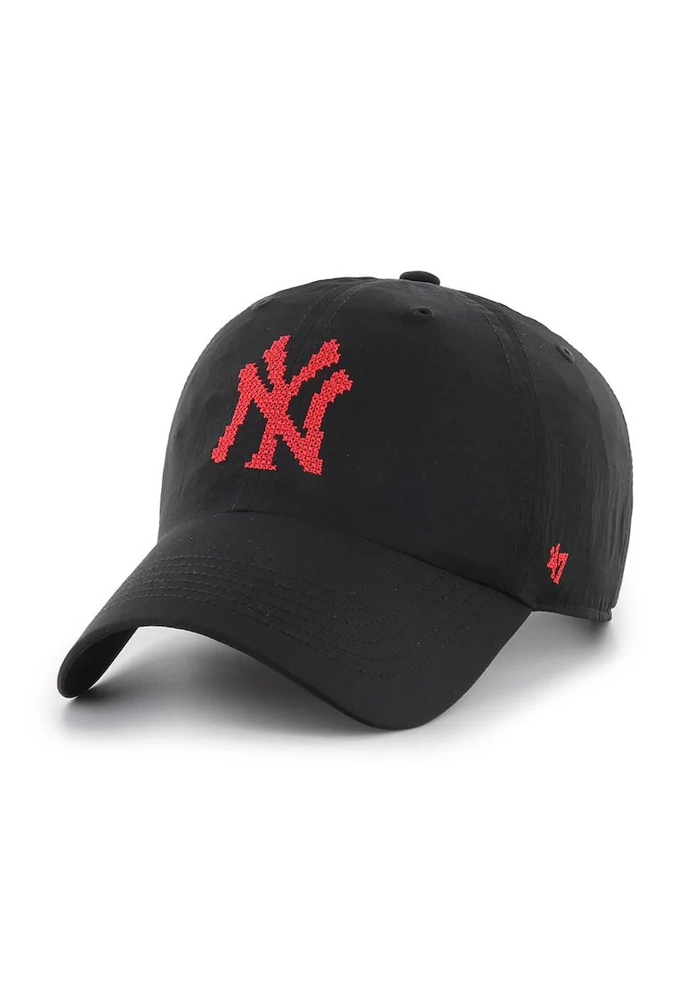 ’47, Sapca baseball cu logo, Negru/Rosu mac