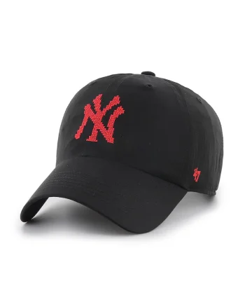 ’47, Sapca baseball cu logo, Negru/Rosu mac