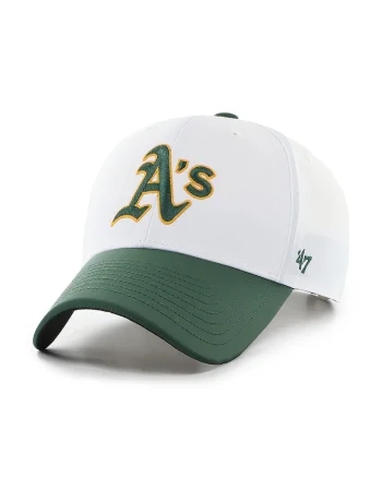 ’47, Sapca din amestec de lana cu broderie MLB Oakland Athletics, Alb/Verde/Galben