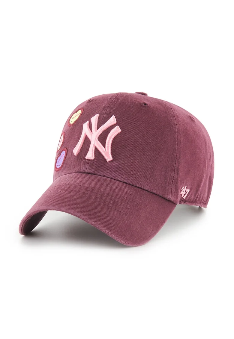 ’47, Sapca baseball cu inimi NY Yankees, Galben/Roz inchis/Lila