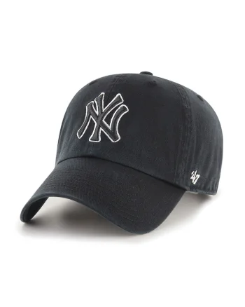’47, Sapca baseball unisex cu aplicatie New York, Alb/Negru