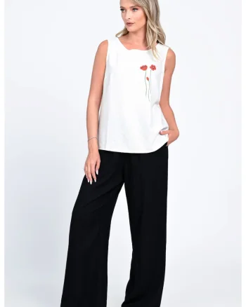 Pantaloni culottes cu croiala ampla V338