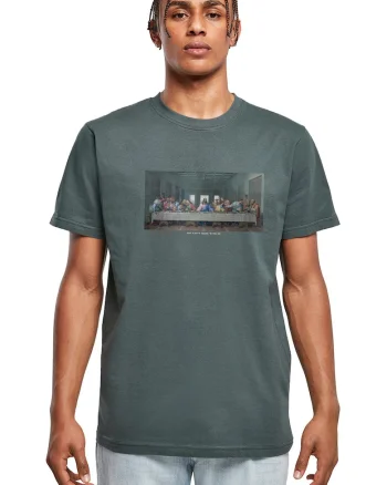 Tricou de bumbac cu imprimeu foto, Verde feriga
