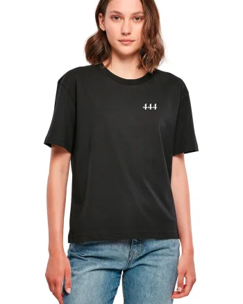 Tricou de bumbac cu imprimeu pe spate, Albastru pastel/Negru