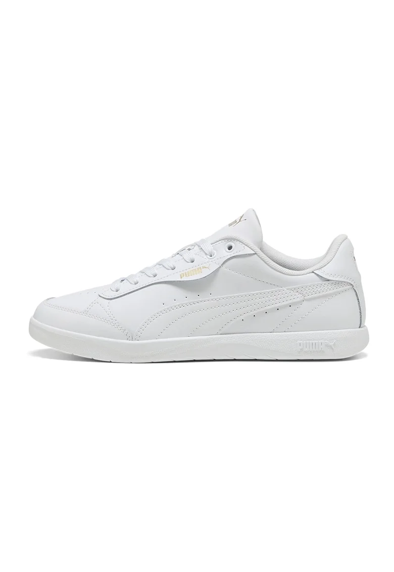 Pantofi sport Vikky Star de piele, Alb/Auriu