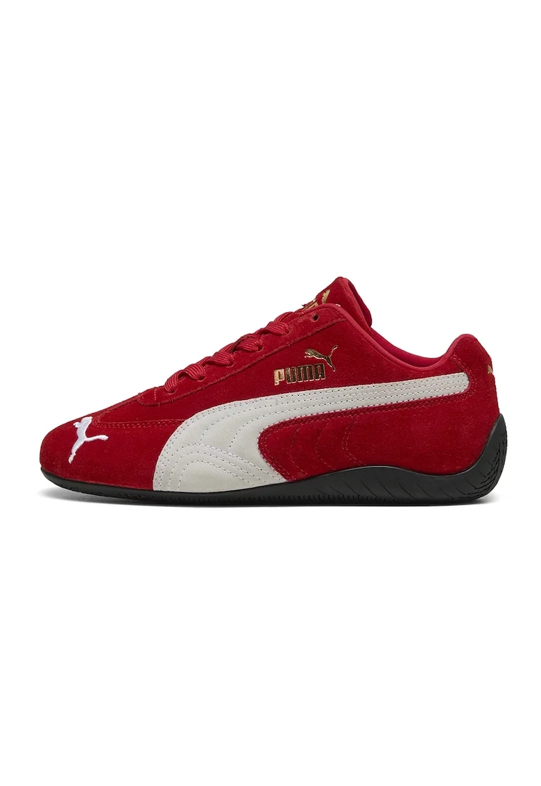 Pantofi Speedcat OG sport din piele intoarsa, Rosu/Alb