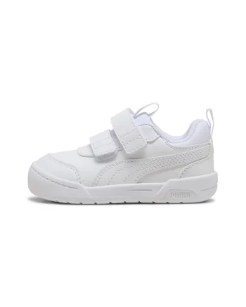 Pantofi din piele ecologica cu velcro Multiflex 2, Alb optic