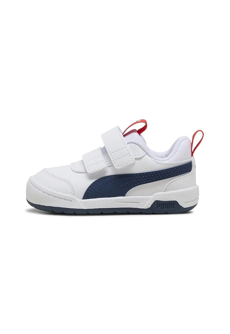 Pantofi din piele ecologica cu velcro Multiflex 2, Albastru inchis/Alb optic