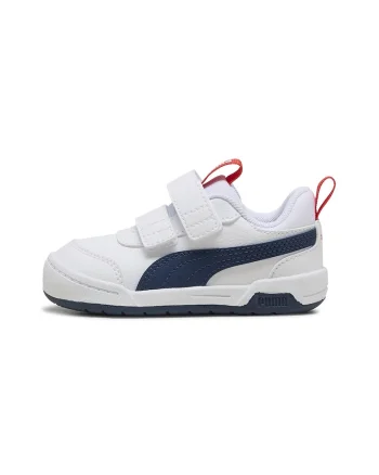 Pantofi din piele ecologica cu velcro Multiflex 2, Albastru inchis/Alb optic