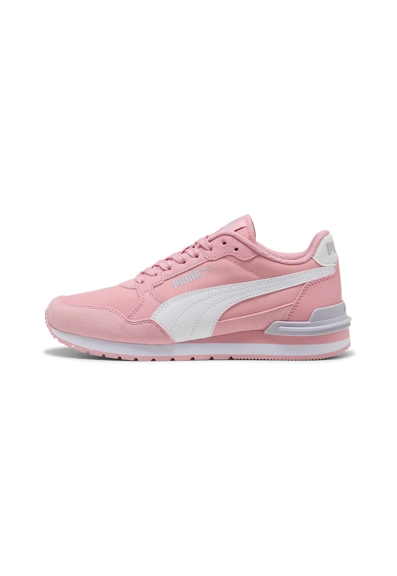 Pantofi sport ST Runner v4 NL din piele ecologica cu insertii din material textil, Roz deschis/Alb optic