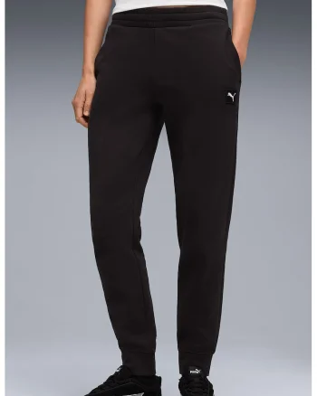 Pantaloni de trening cu aplicatie logo Ess Elevated, Negru