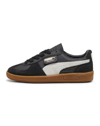 Pantofi sport Palermo de piele intoarsa si ecologica, Alb/Negru