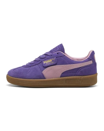 Pantofi sport Palermo de piele intoarsa si piele, Violet