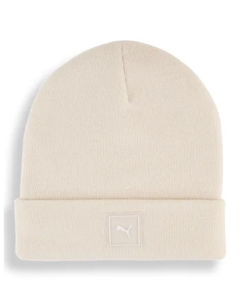 Caciula unisex cu logo Wardrobe Essentials, Crem