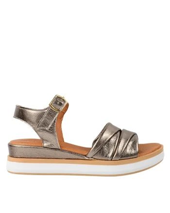 Sandale casual, dama,  D58-2519 bronz, piele naturala, Bronz