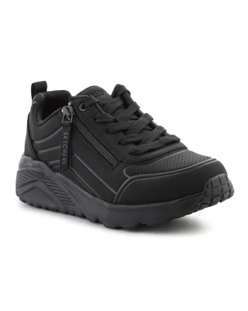 Pantofi dama  Uno Lite Easy Zip, negru, material sintetic, design modern, confort ridicat