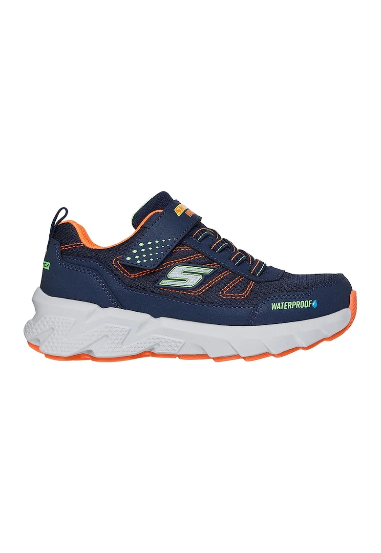 Pantofi sport impermeabili din plasa cu detaliu logo Elite Sport Tread, Portocaliu/Bleumarin