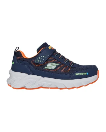 Pantofi sport impermeabili din plasa cu detaliu logo Elite Sport Tread, Portocaliu/Bleumarin