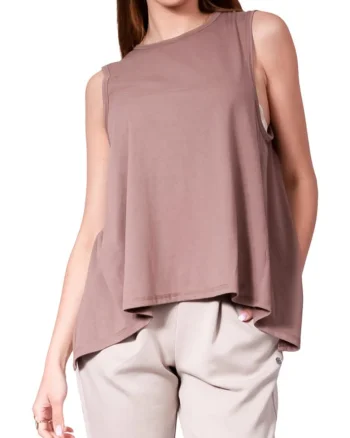 Tricou dama SUPERDRY Flex Loose, spate deschis, maro