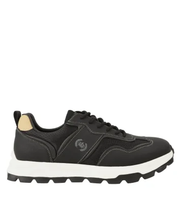 Pantofi sport, barbati,  H5133 negru, piele naturala, Negru