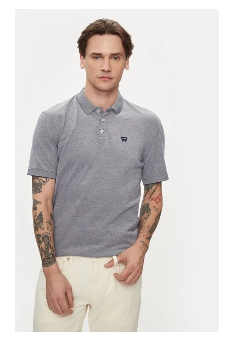 Tricou barbati,  594015, Albastru, Bumbac