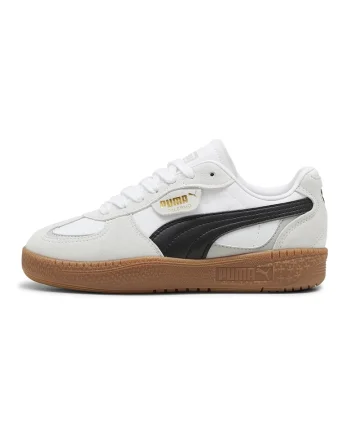 Pantofi sport Palermo de piele si piele intoarsa, Alb/Gri deschis