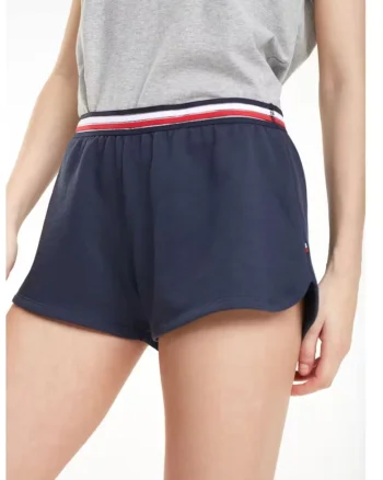 Pantaloni scurti cu banda contrastanta,