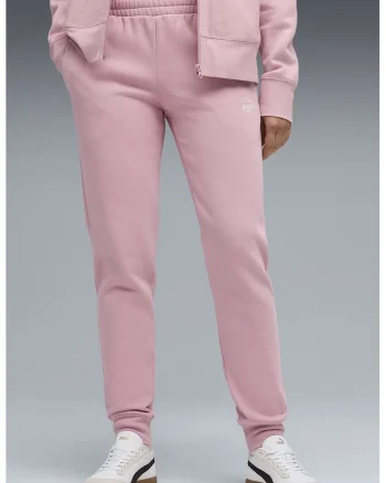 Pantaloni de trening regular-fit din amestec de bumbac cu snururi, Roz prafuit