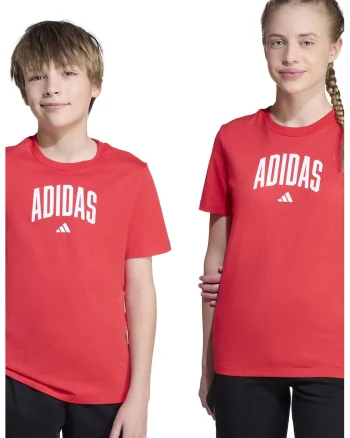 Tricou din bumbac cu decolteu la baza gatului si logo, Coral